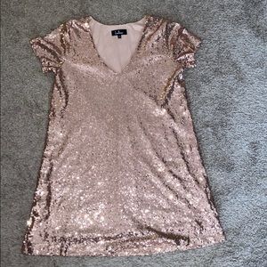 Sequin shift dress